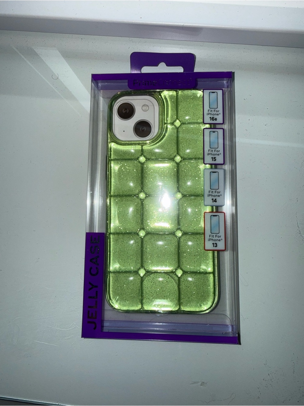 Green Jelly Case Phone Cover for iPhone (Compatible with iPhone 13-16)